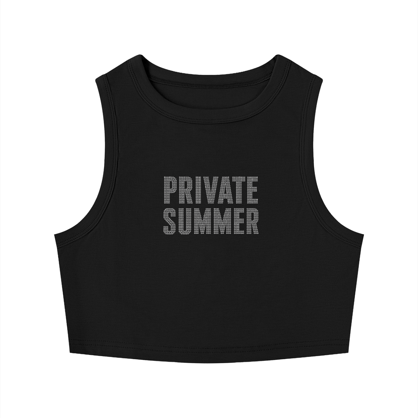 PRIVATE SUMMER Crewneck Crop Top