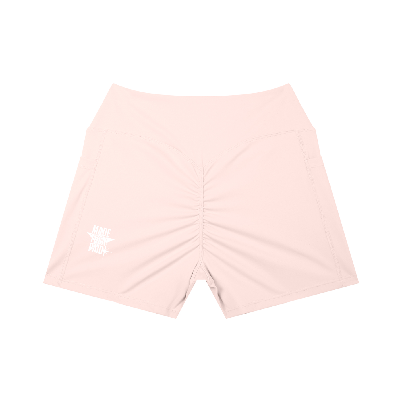 MADE THEN PAID High Rise Pocket Yoga Shorts