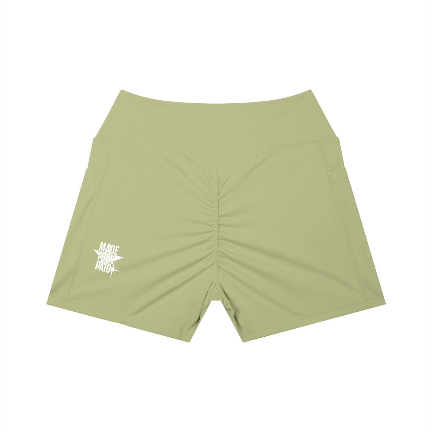 MADE THEN PAID High Rise Pocket Yoga Shorts