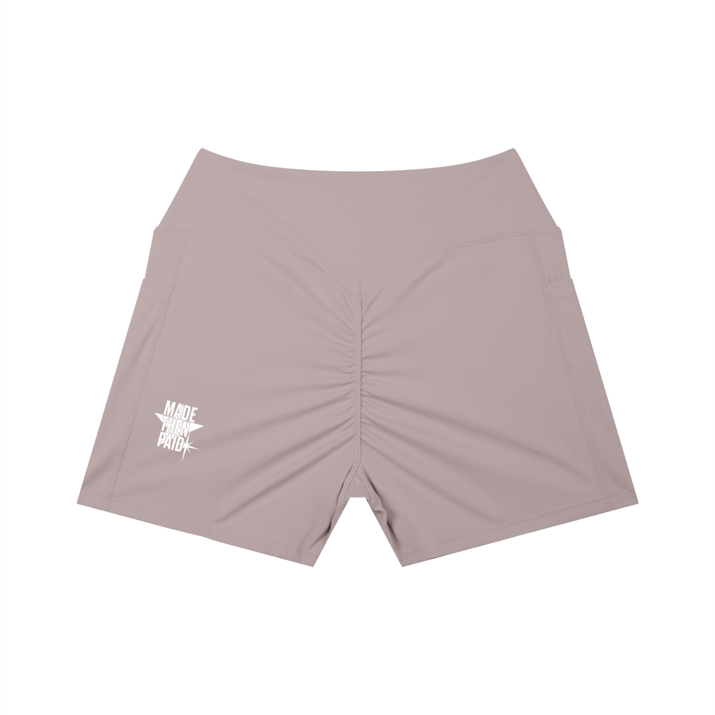 MADE THEN PAID High Rise Pocket Yoga Shorts