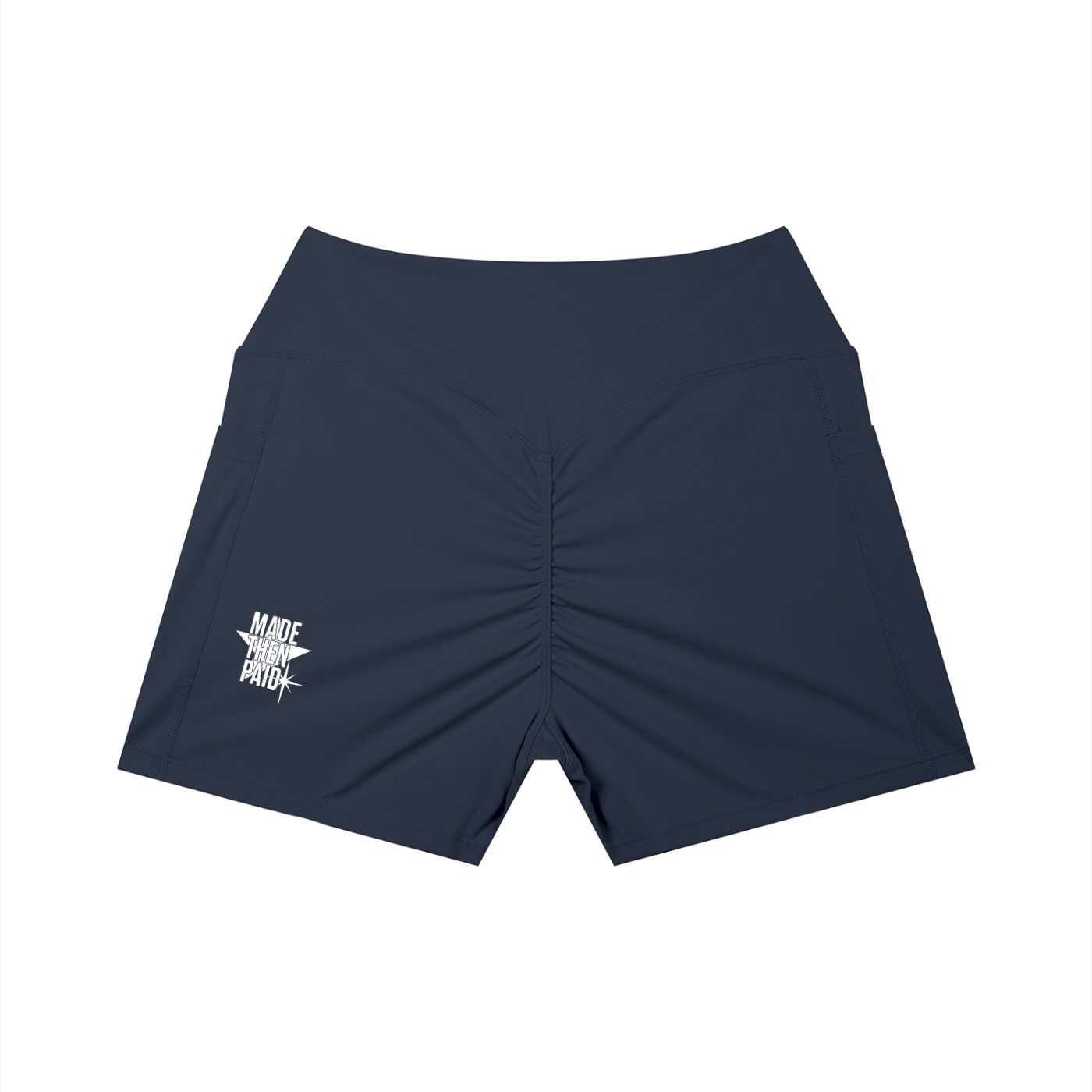 MADE THEN PAID High Rise Pocket Yoga Shorts